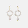 Gold-Plated Mother-of-Pearl Dangle Earrings Earrings - Tophatter Daily Deals