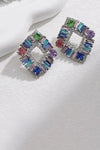 Multicolored Glass Stone Earrings Earrings - Tophatter Daily Deals