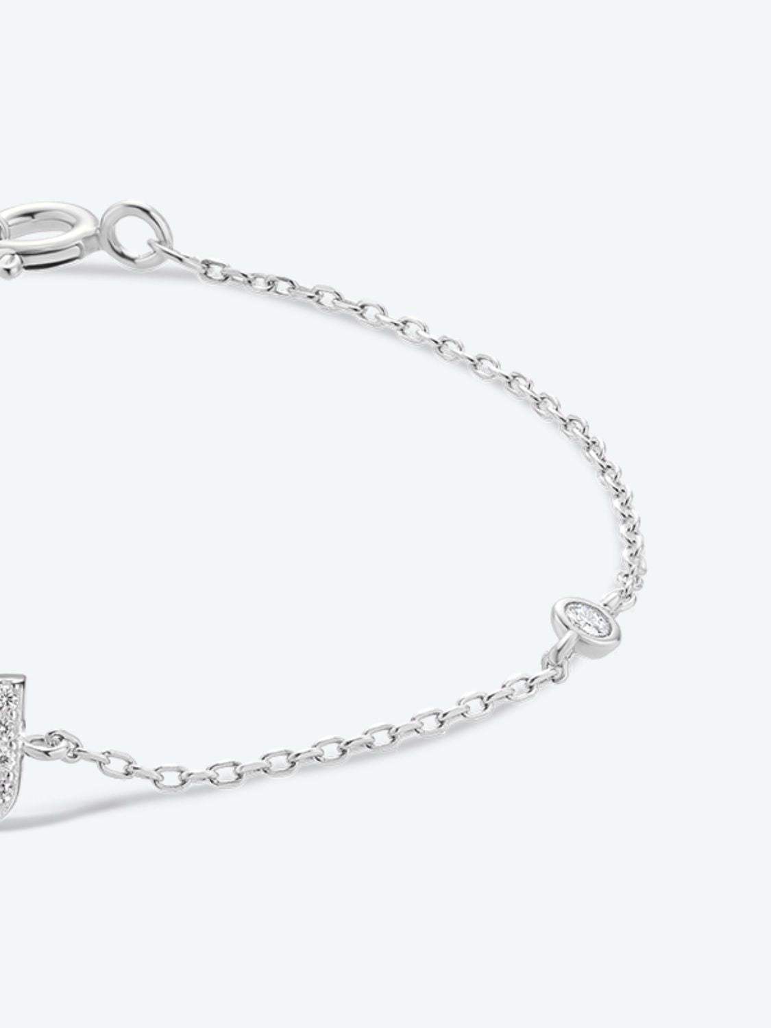 Q To U Zircon 925 Sterling Silver Bracelet Bracelets - Tophatter Daily Deals
