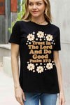 Simply Love Full Size TRUST IN THE LORD AND DO GOOD PSALM 37:3 Graphic Cotton Tee Women's T-Shirts - Tophatter Daily Deals