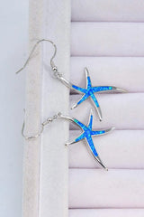 Opal Starfish Drop Earrings Opal - Tophatter Daily Deals
