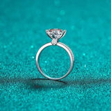 3 Carat Moissanite 925 Sterling Silver Ring Moissanite - Tophatter Daily Deals