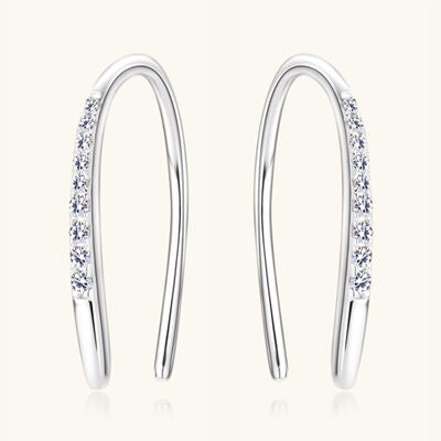 Moissanite 925 Sterling Silver U Shape Earrings Moissanite - Tophatter Daily Deals