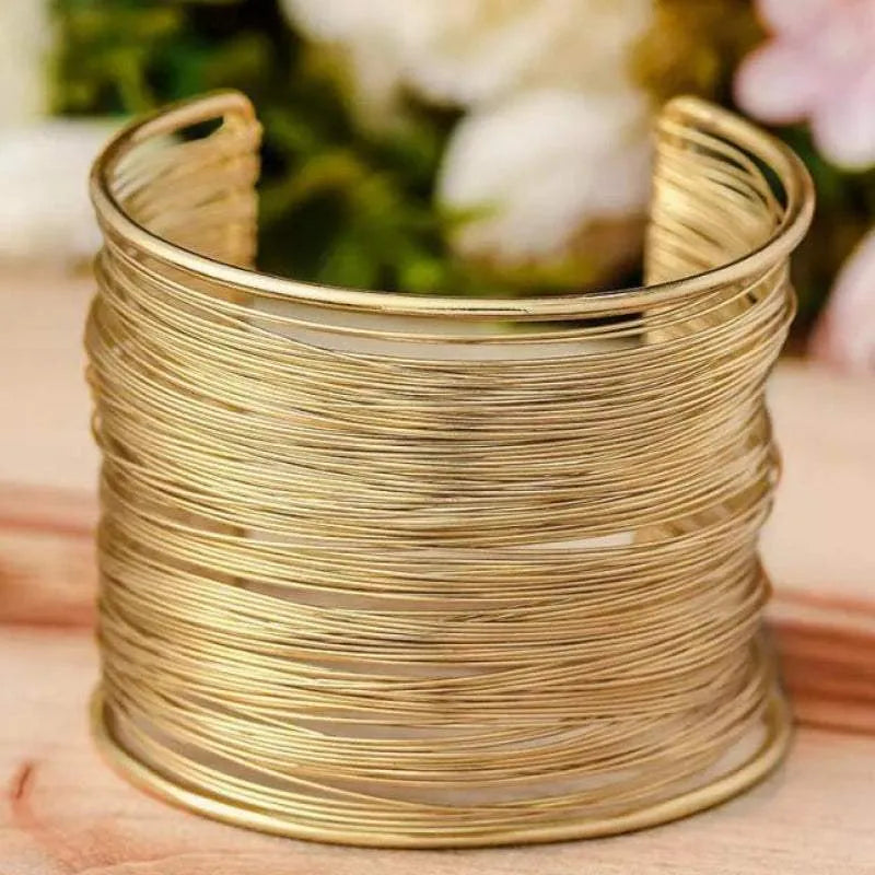 Alloy Layered Cuff Bracelet Bracelets - Tophatter Daily Deals