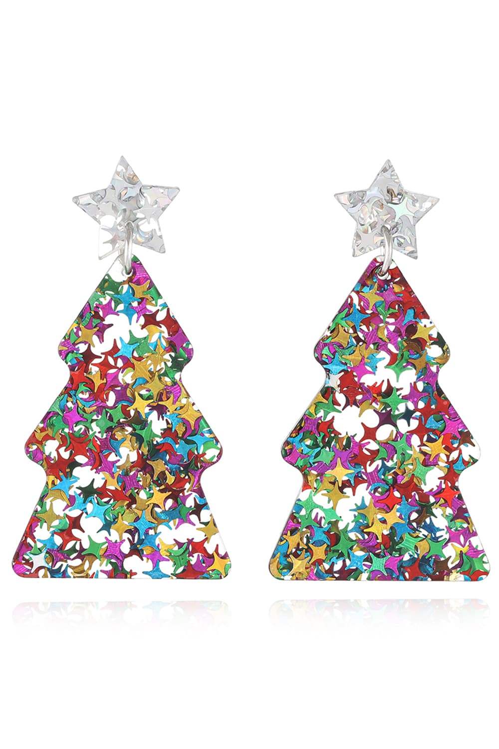 Christmas Tree Acrylic Earrings Multi Style A One Size Earrings - Tophatter Daily Deals