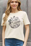 Simply Love Full Size Butterfly & Mushroom Graphic Cotton Tee Women's T-Shirts - Tophatter Daily Deals