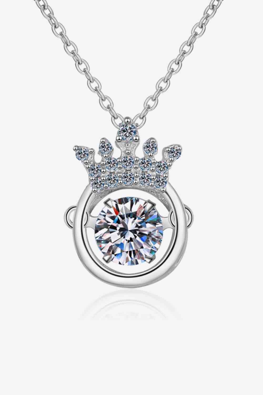 Moissanite 925 Sterling Silver Necklace Silver One Size Moissanite - Tophatter Daily Deals