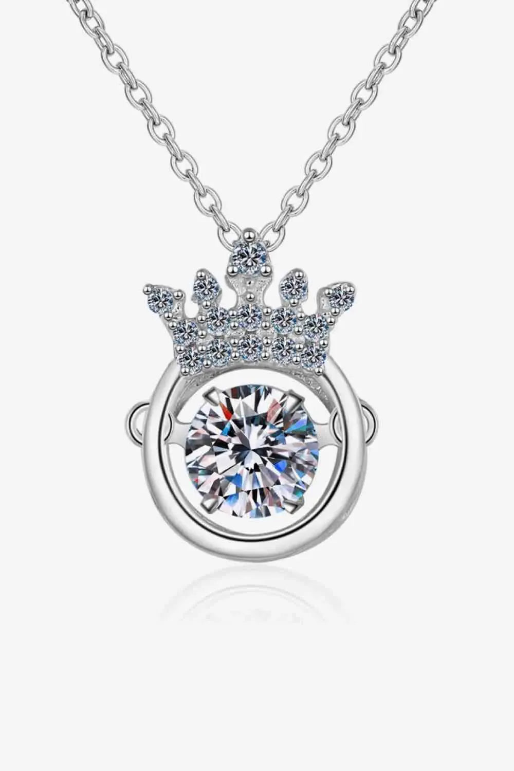 Moissanite 925 Sterling Silver Necklace Silver One Size Moissanite - Tophatter Daily Deals