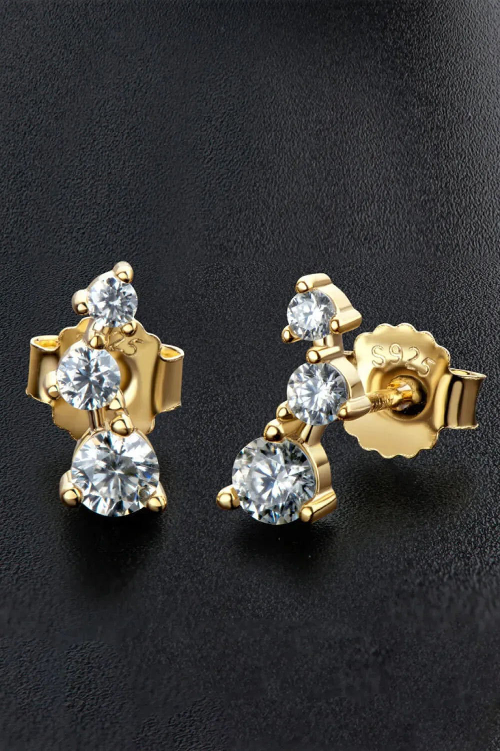 Adored Your Way Moissanite Stud Earrings Gold One Size Moissanite - Tophatter Daily Deals