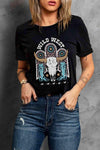 WILD WEST Graphic Short Sleeve Tee Shirt - Tophatter Daily Deals