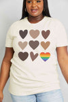 Simply Love Simply Love Full Size Heart Graphic Cotton Tee Women's T-Shirts - Tophatter Daily Deals