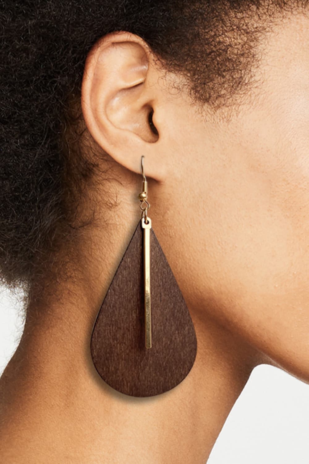 Geometrical Shape Wooden Dangle Earrings Earrings - Tophatter Daily Deals