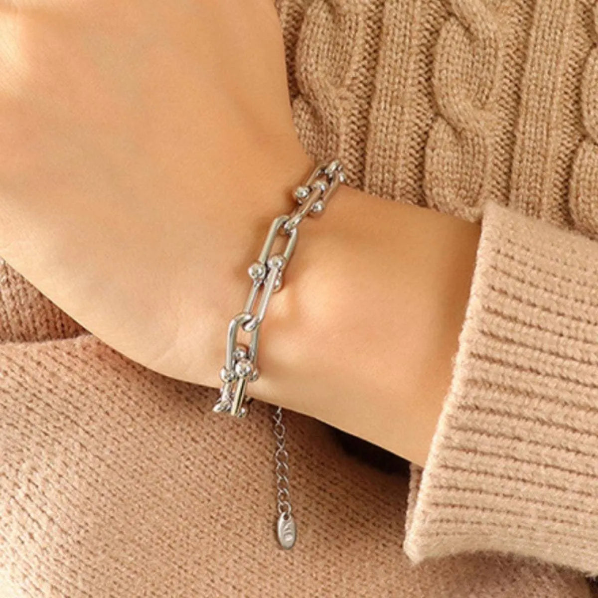 Chunky Chain Titanium Steel Bracelet Bracelets - Tophatter Daily Deals