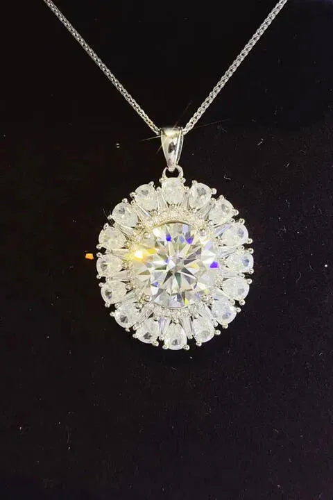 5 Carat Moissanite 925 Sterling Silver Necklace Moissanite - Tophatter Daily Deals