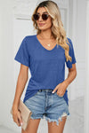 V-Neck Short Sleeve T-Shirt Women's T-Shirts - Tophatter Daily Deals