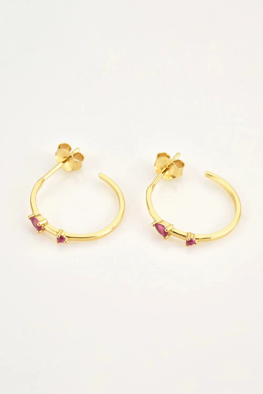 Zircon 925 Sterling Silver C-Hoop Earrings Earrings - Tophatter Daily Deals