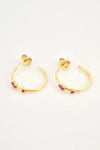 Zircon 925 Sterling Silver C-Hoop Earrings Earrings - Tophatter Daily Deals