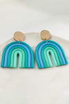 Rainbow Shape Dangle Earrings Teal One Size Earrings - Tophatter Daily Deals