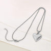 Stainless Steel Heart Pendant Necklace Silver One Size Necklaces - Tophatter Daily Deals