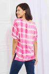 Yelete Full Size Oversized Fit V-Neck Striped Top Women's T-Shirts - Tophatter Daily Deals