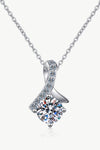 Unique and Chic Moissanite Pendant Necklace Silver One Size Moissanite - Tophatter Daily Deals