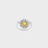 Sunflower Zircon 925 Sterling Silver Ring Silver Rings - Tophatter Daily Deals