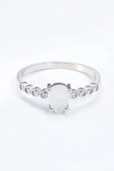 Teardrop Natural Moonstone Ring Moonstone - Tophatter Daily Deals