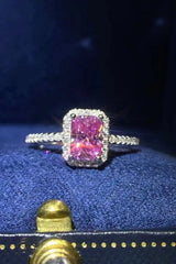 Stuck On You 2 Carat Moissanite Ring Pink Moissanite - Tophatter Daily Deals