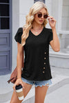 V-Neck Short Sleeve T-Shirt Women's T-Shirts - Tophatter Daily Deals