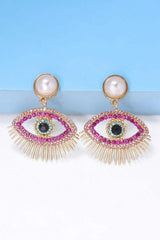 Evil Eye Shape Rhinestone Zinc Alloy Synthetic Dangle Earrings Earrings - Tophatter Daily Deals