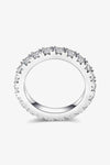 Adored 2.3 Carat Moissanite 925 Sterling Silver Eternity Ring - Tophatter Shopping Deals