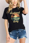 Simply Love Full Size SUNKISSED & SALTY Graphic Cotton T-Shirt Women's T-Shirts - Tophatter Daily Deals
