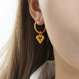 Heart Shape Lapis Lazuli Dangle Earrings Earrings - Tophatter Daily Deals