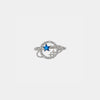 Planet Shape Inlaid Zircon 925 Sterling Silver Ring Silver Rings - Tophatter Daily Deals