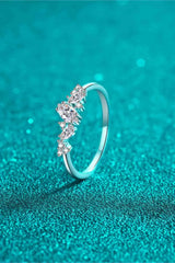 Adored Moissanite Rhodium-Plated Ring Moissanite - Tophatter Daily Deals