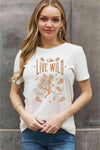 Simply Love Simply Love Full Size LIVE WILD ROAM FREE Graphic Cotton Tee - Tophatter Daily Deals