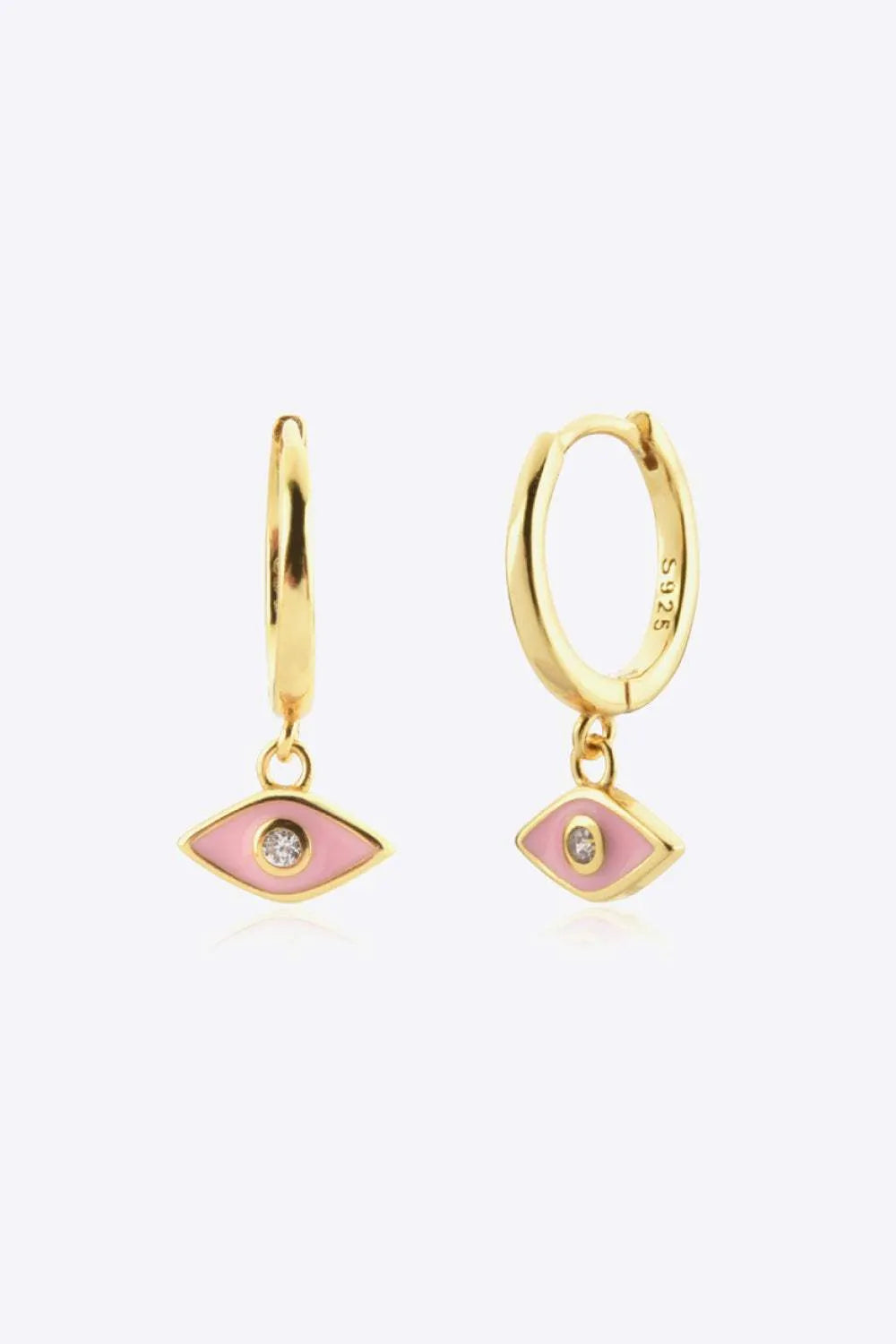 Zircon 925 Sterling Silver Rhombus Drop Earrings Blush Pink One Size Earrings - Tophatter Daily Deals