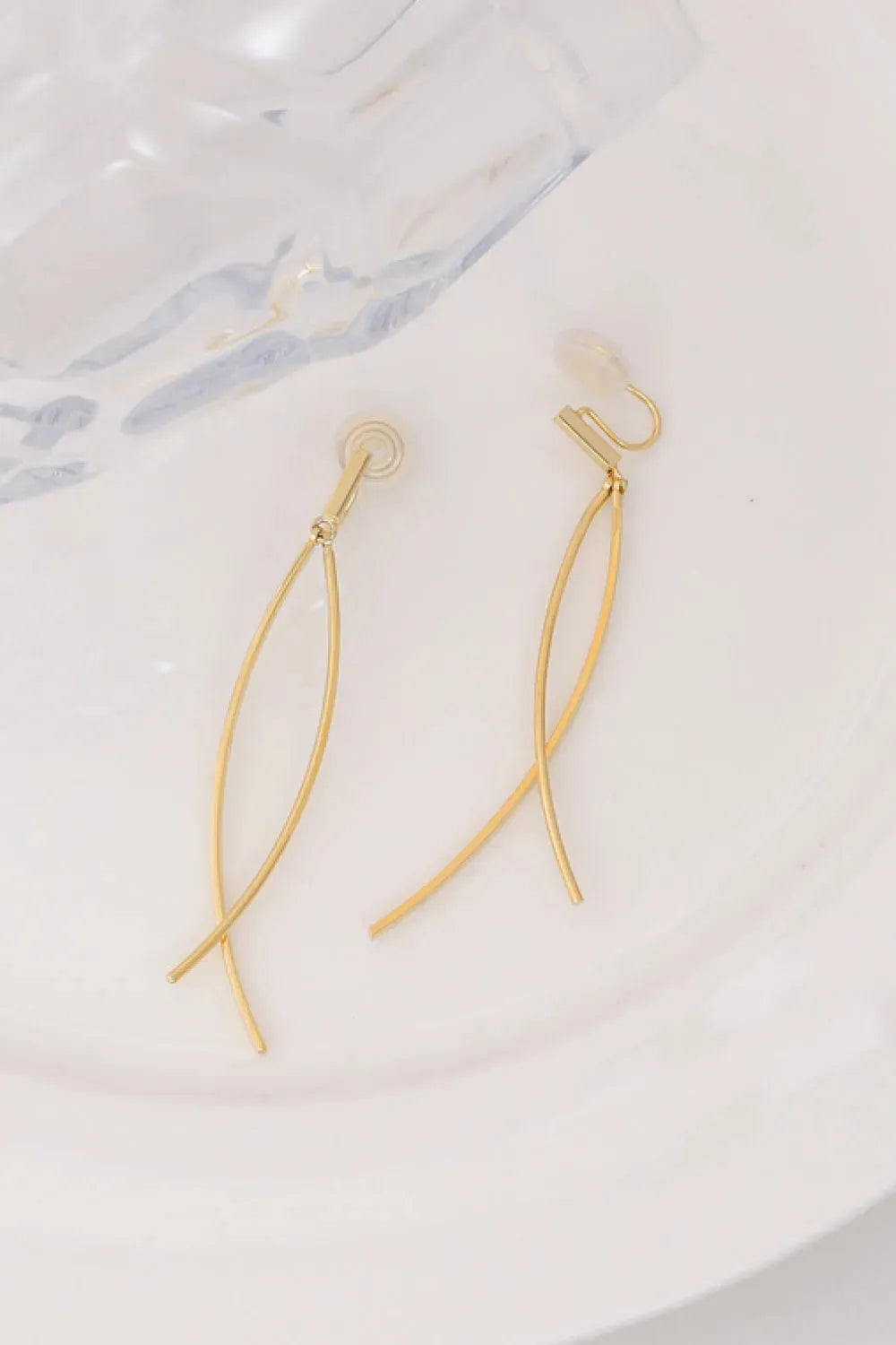 18K Gold Plated Clip-On Earrings Earrings - Tophatter Daily Deals