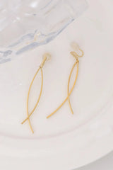 18K Gold Plated Clip-On Earrings Earrings - Tophatter Daily Deals