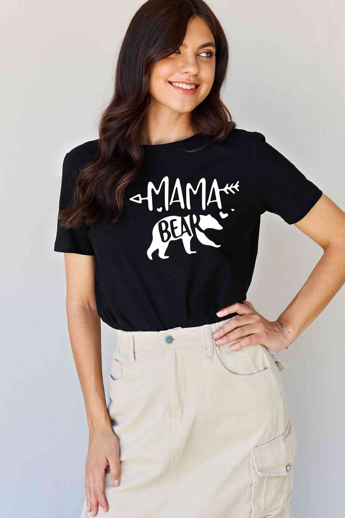 Simply Love Full Size MAMA BEAR Graphic Cotton T-Shirt Women's T-Shirts - Tophatter Daily Deals