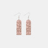 Heart Pattern Wooden Dangle Earrings Style B One Size Earrings - Tophatter Daily Deals