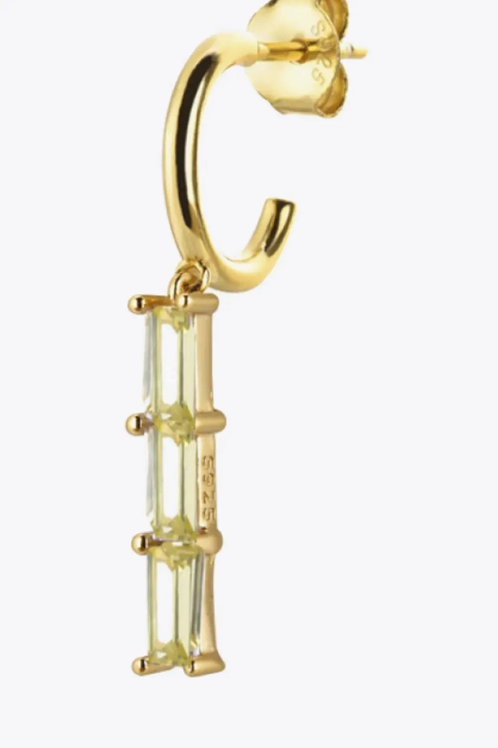 Inlaid Zircon 925 Sterling Silver Earrings Earrings - Tophatter Daily Deals