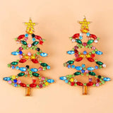 Christmas Tree Rhinestone Alloy Earrings Earrings - Tophatter Daily Deals