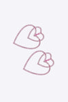 Glass Stone Decor Heart Copper Earrings Earrings - Tophatter Daily Deals