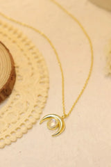 High Quality Natural Moonstone Moon Pendant 925 Sterling Silver Necklace Moonstone - Tophatter Daily Deals