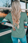 Geometric Round Neck Long Sleeve T-Shirt Women's T-Shirts - Tophatter Daily Deals