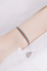 Adored Moissanite Sterling Silver Bracelet Moissanite - Tophatter Daily Deals
