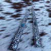 Artificial Turquoise Bar Earrings Earrings - Tophatter Daily Deals