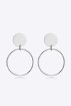 Gold-Plated Stainless Steel Drop Earrings Silver One Size Earrings - Tophatter Daily Deals