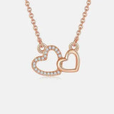 Moissanite 925 Sterling Silver Heart Necklace Moissanite - Tophatter Daily Deals
